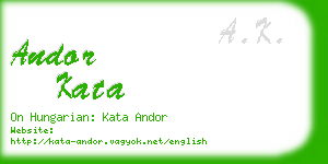 andor kata business card